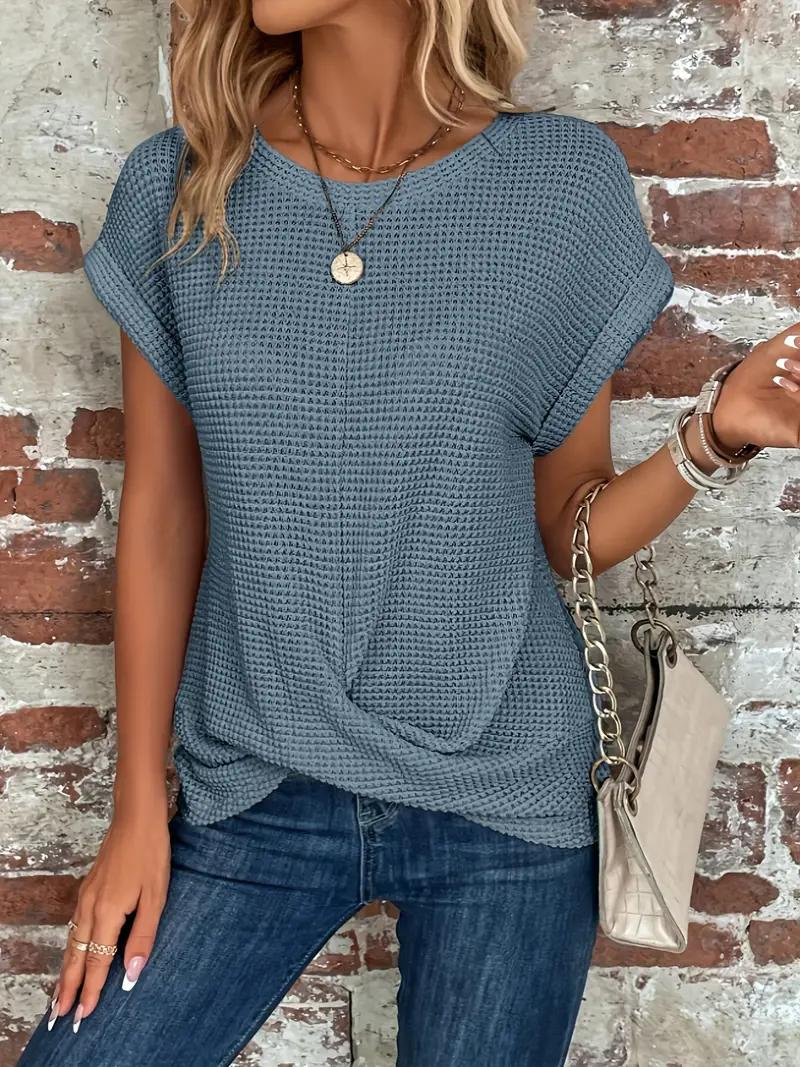 Women Serene Knotted Detail Relaxed Top | Mia