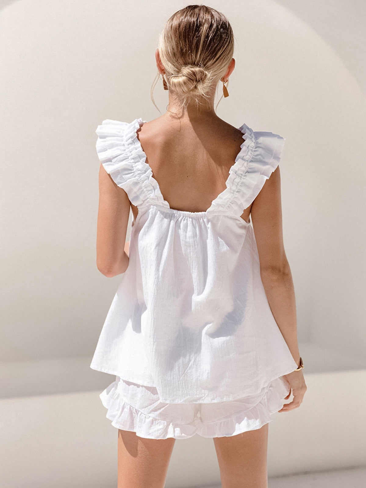 Women Ruffle Summer Lounge Set | Sophia