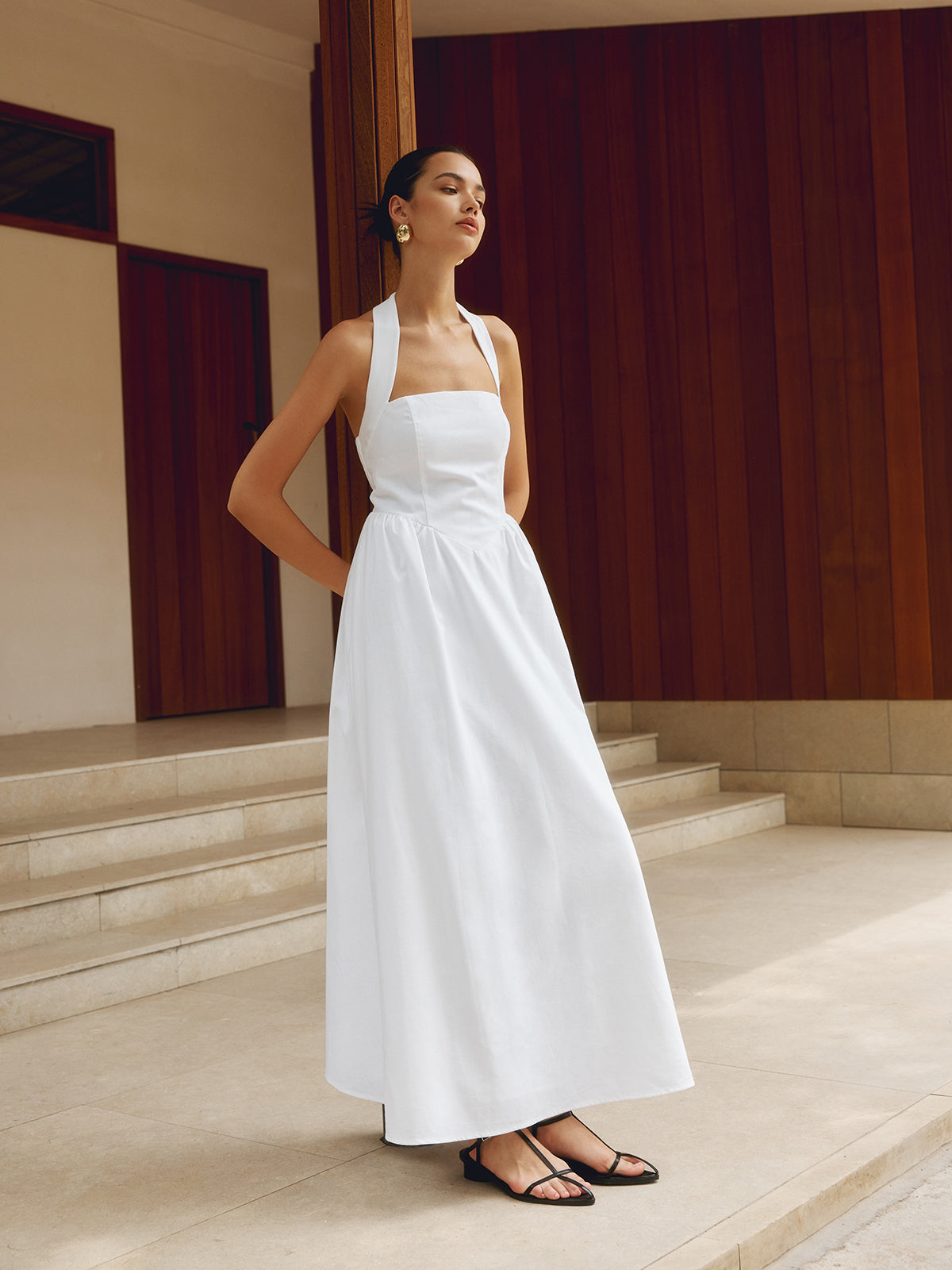 Women Halter Neck Maxi Dress | Madeline