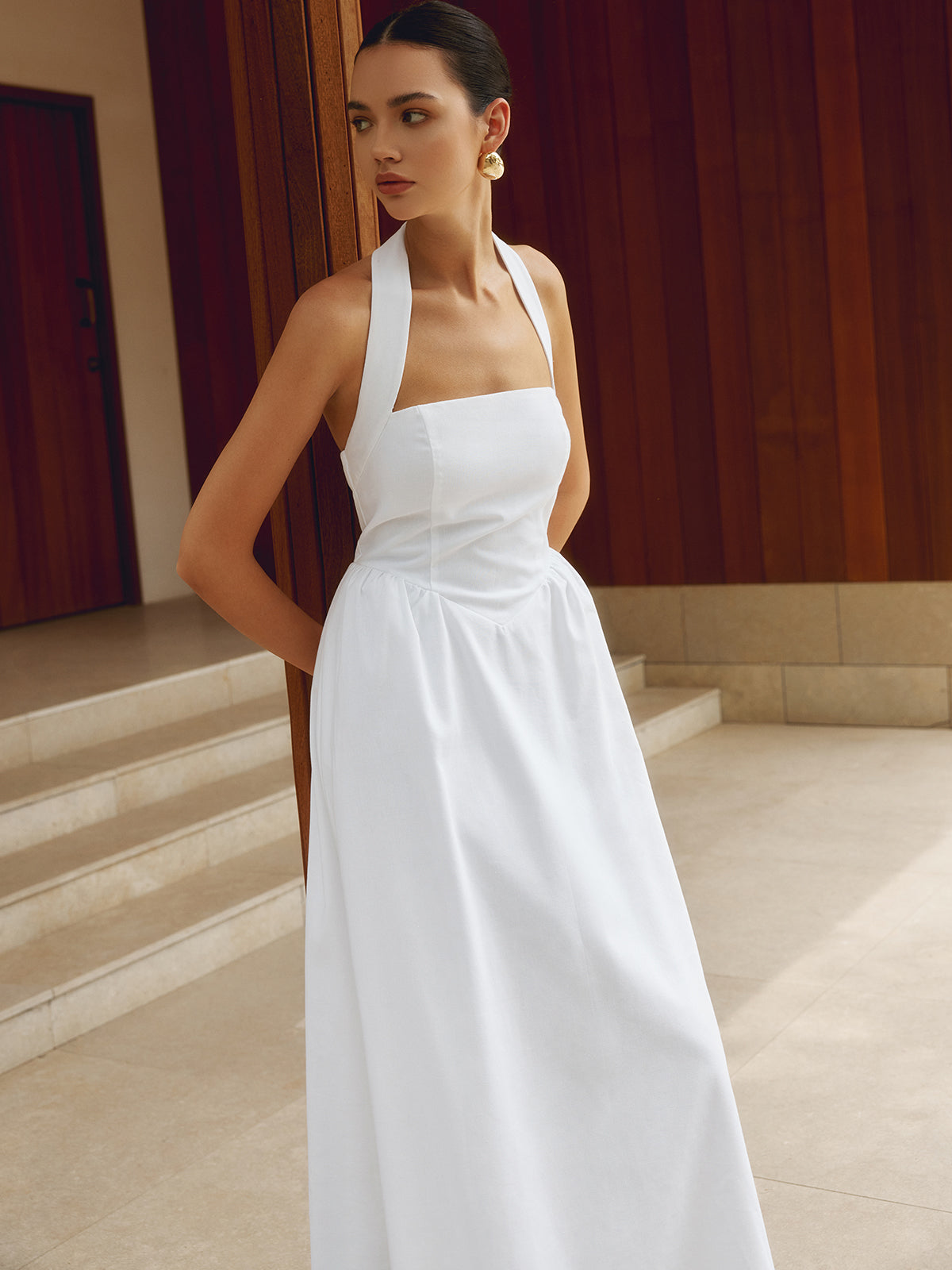 Women Halter Neck Maxi Dress | Madeline