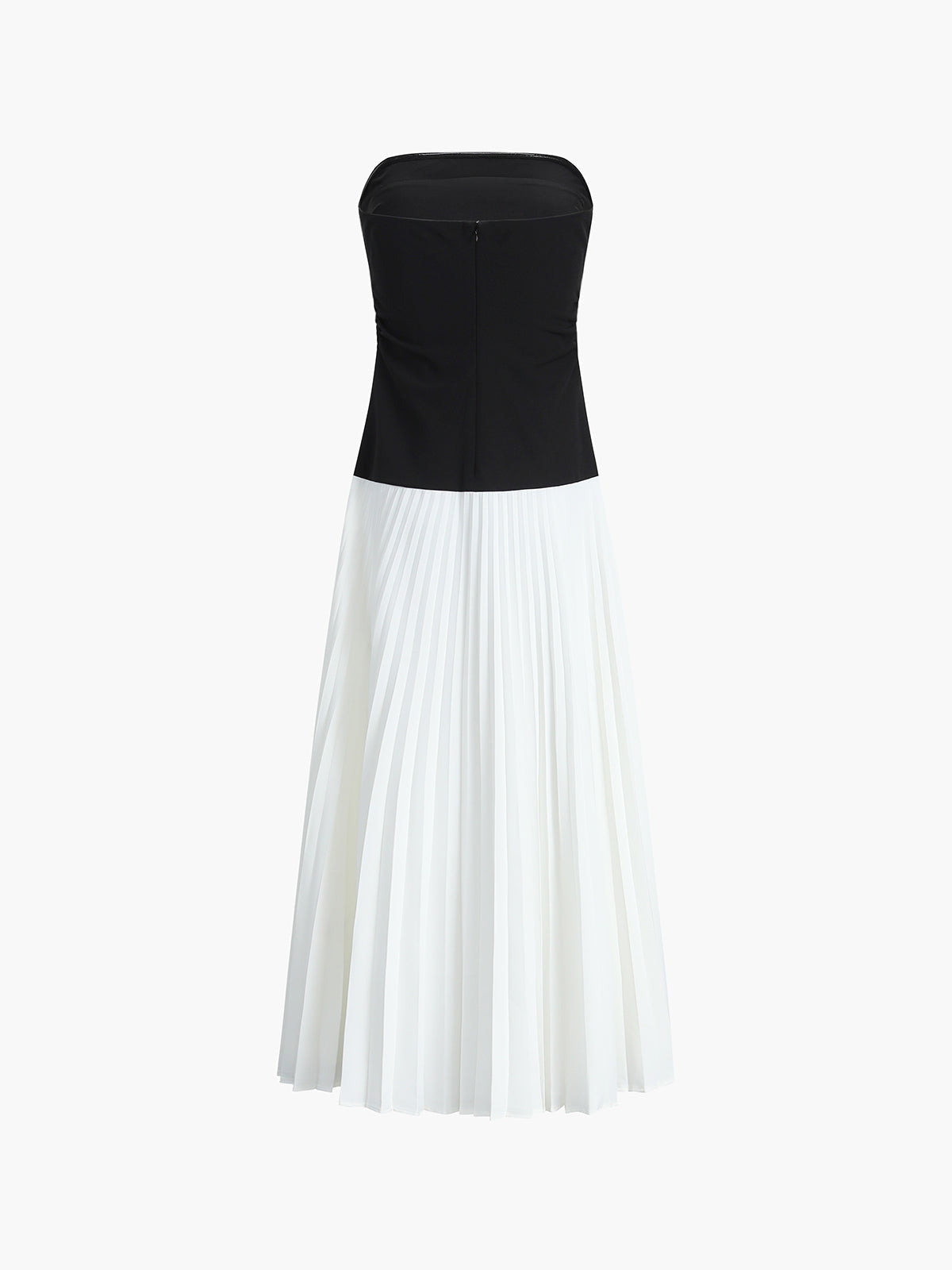 Women Strapless Pleated Midi Dress | Charlotte