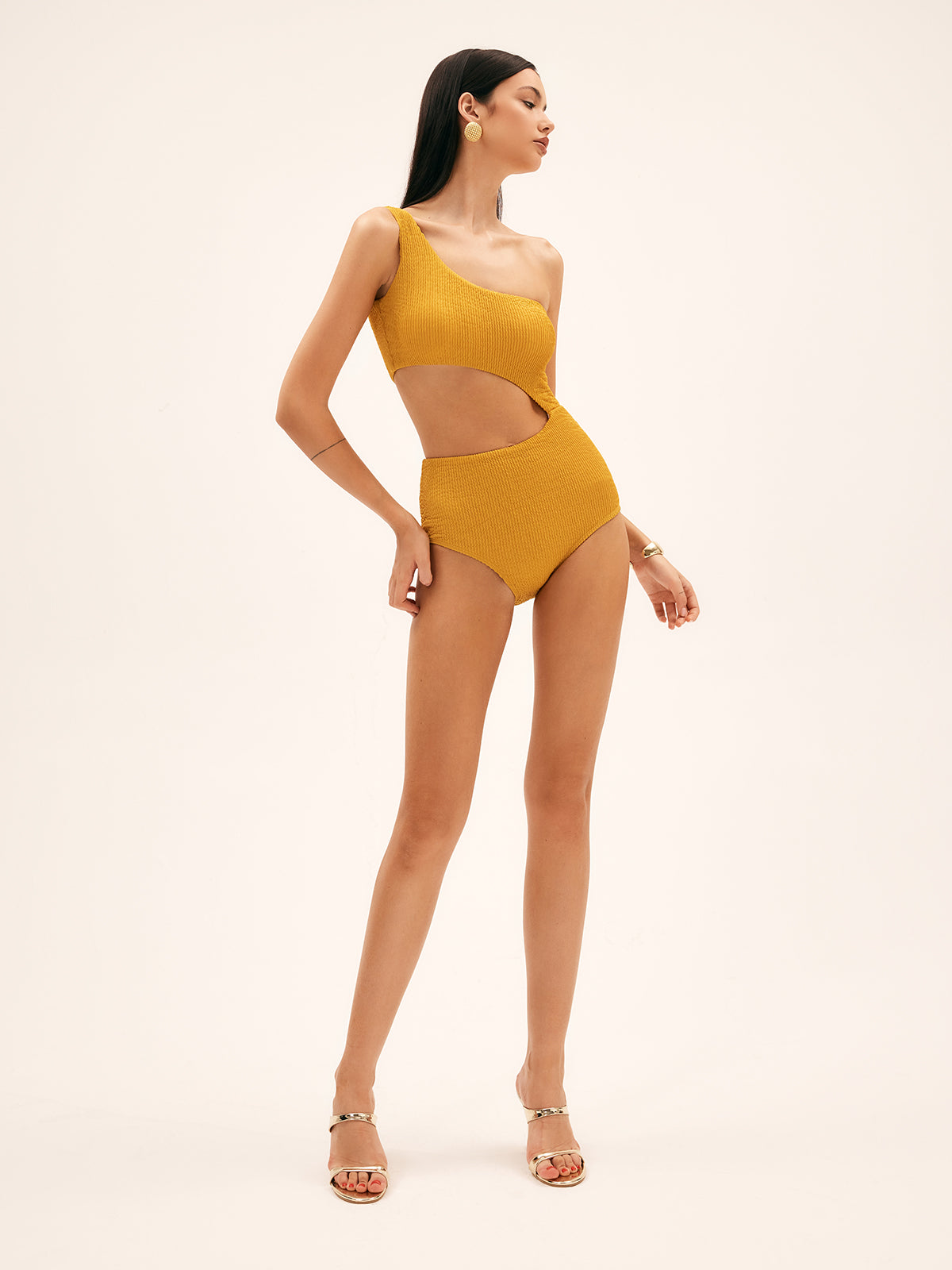 Women One-Shoulder Cutout Swimsuit | Ismay