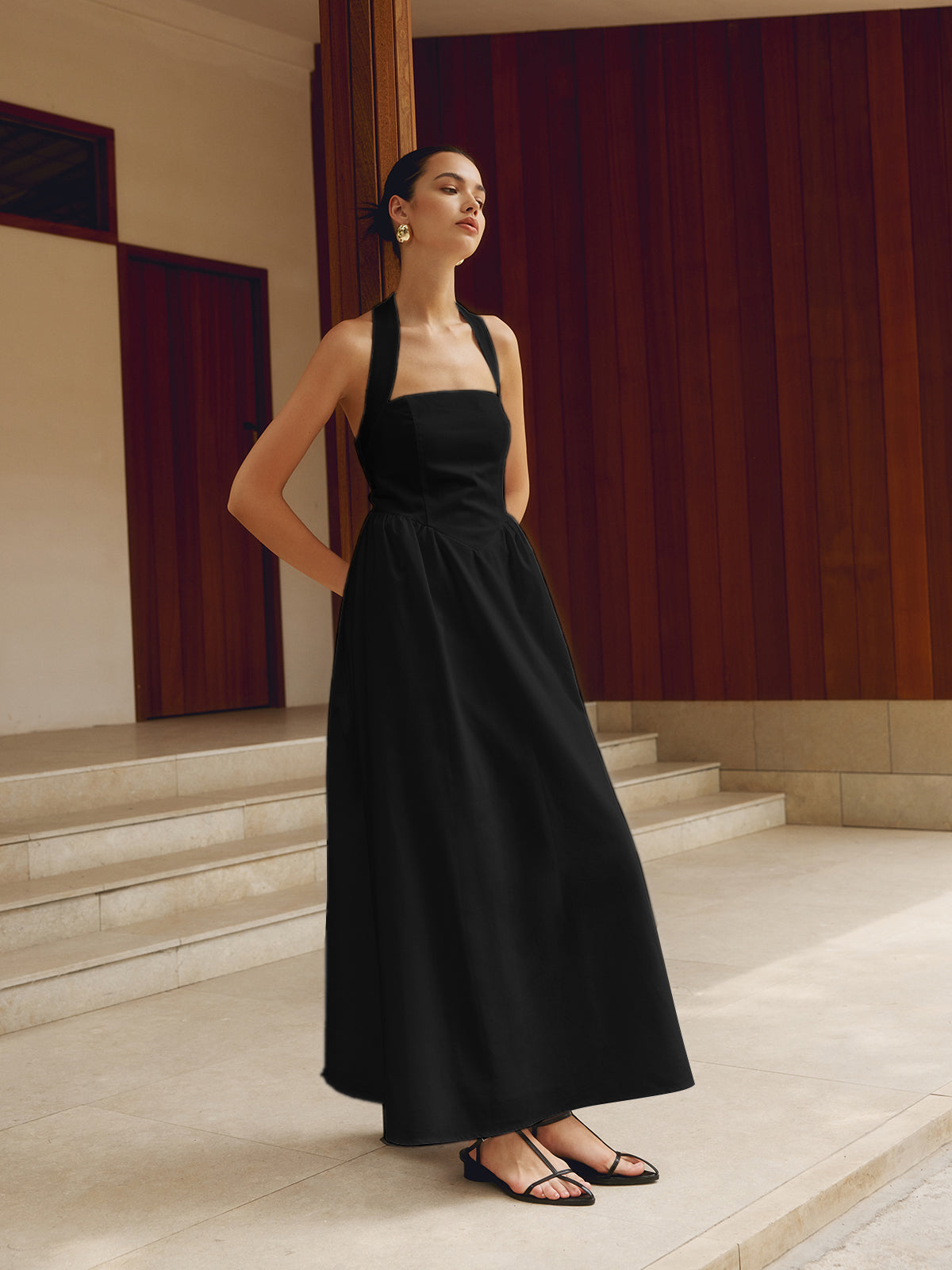 Women Halter Neck Maxi Dress | Madeline