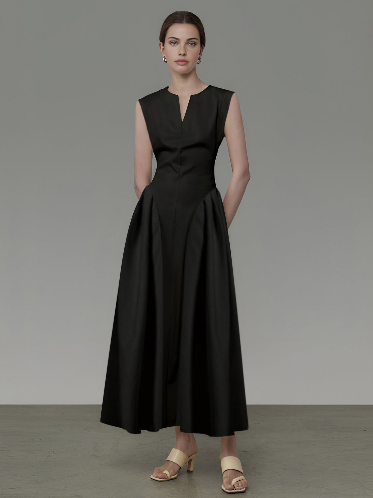 Women Elegant Sleeveless Midi Dress | Stella