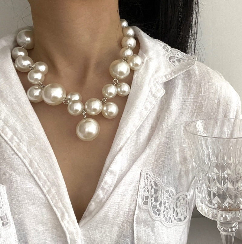 Women Real Pearl Necklace White Freshwater | Grace-1