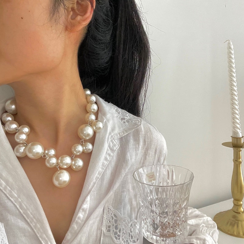 Women Real Pearl Necklace White Freshwater | Grace-2