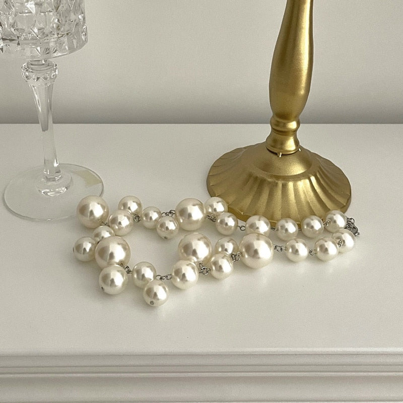 Women Real Pearl Necklace White Freshwater | Grace-4