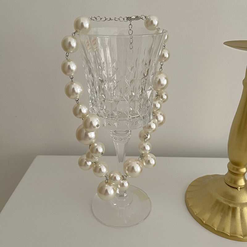 Women Real Pearl Necklace White Freshwater | Grace-3