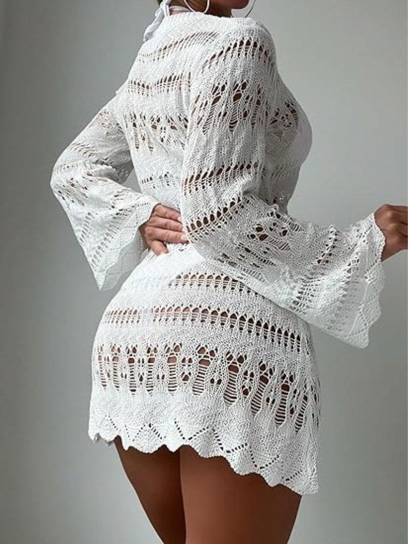 Women Elegant Crochet Knit Dress | Avalon