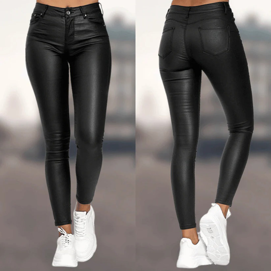 Bathilde | High Waist Leather Pants Women
