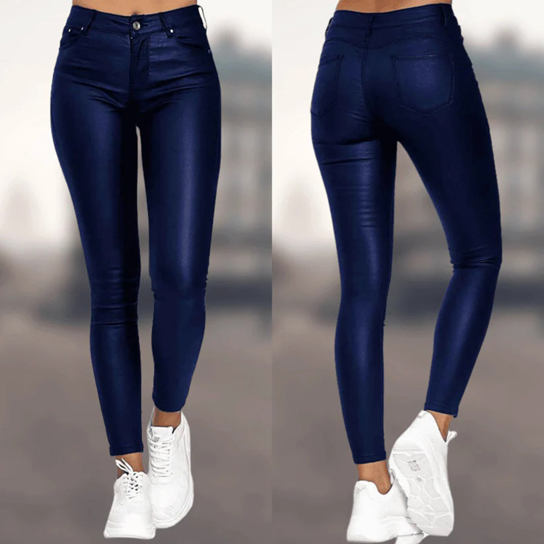 Bathilde | High Waist Leather Pants Women