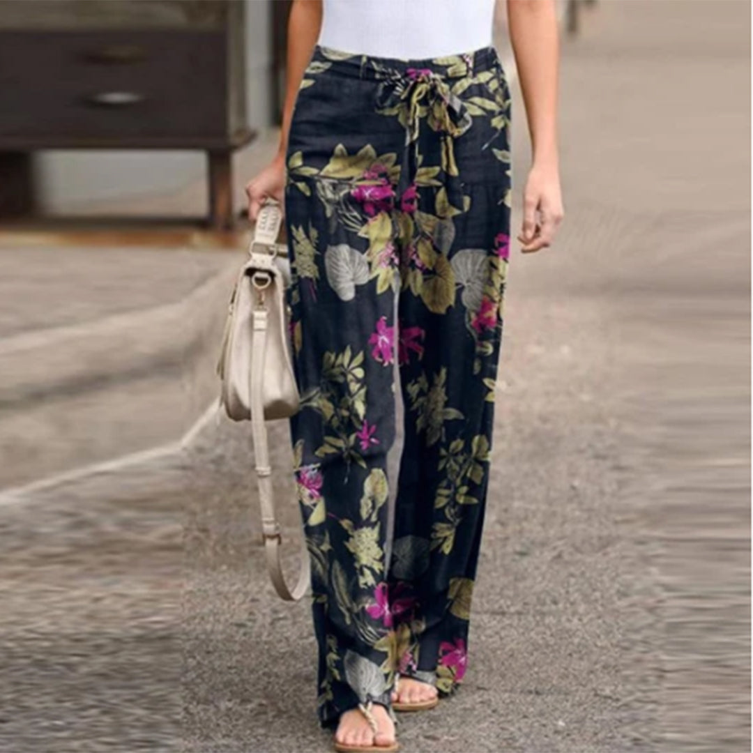 Women Stylish Leisure Pants Flowerprint | Reina