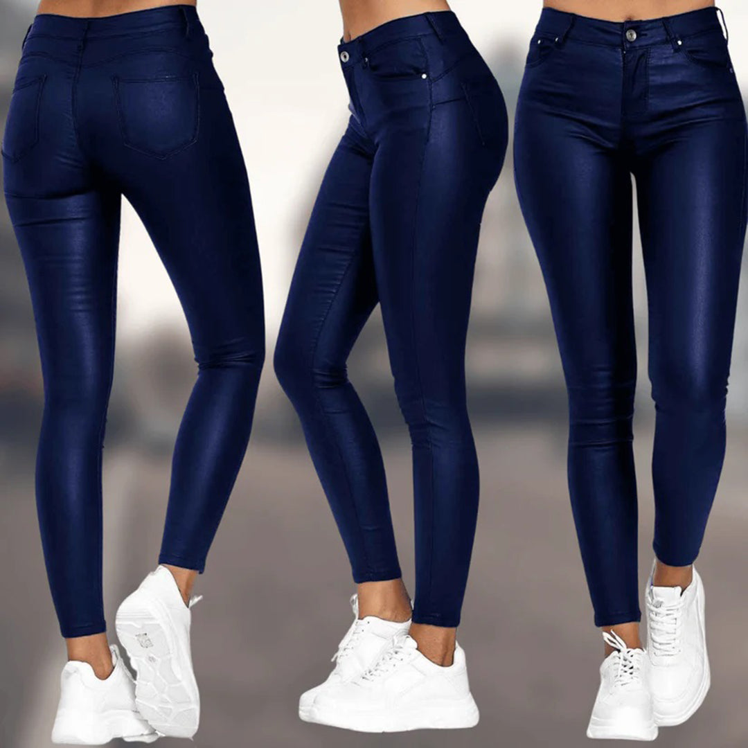 Bathilde | High Waist Leather Pants Women