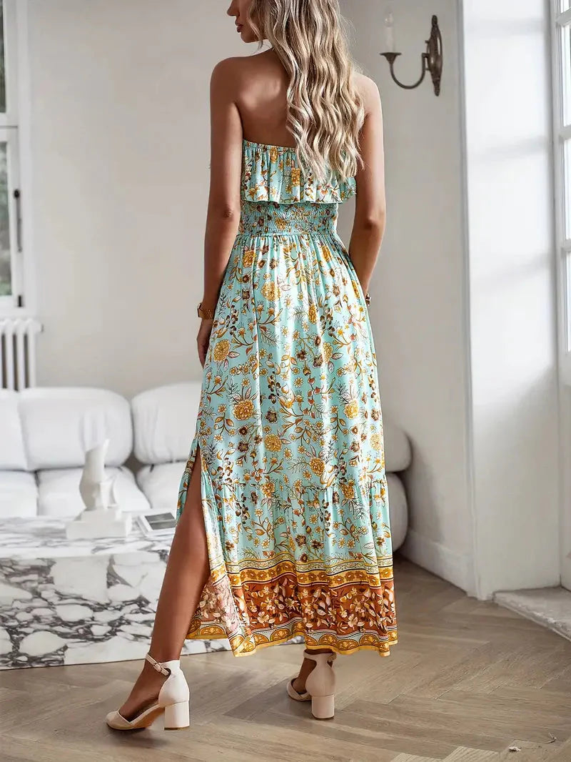 Women Boho Off-Shoulder Maxi Dress | Beatrix