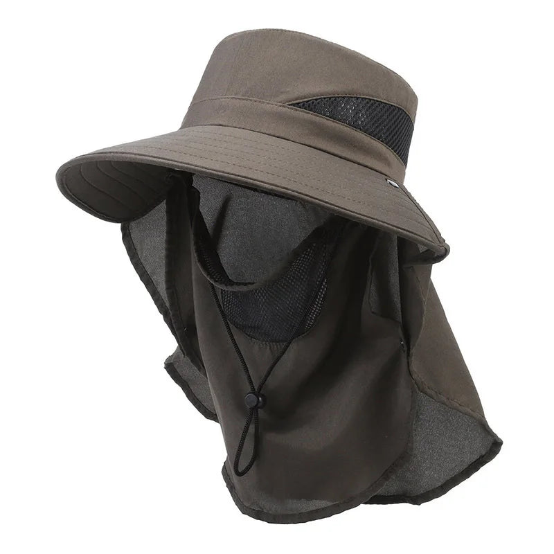 Breathable Sunshade Fisherman Hat for Men – Large Brim Outdoor Fishing Hat, Lightweight Polyester, Multicolored 10