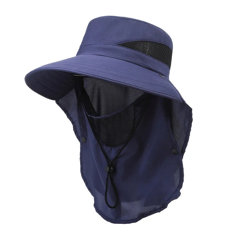 Breathable Sunshade Fisherman Hat for Men – Large Brim Outdoor Fishing Hat, Lightweight Polyester, Multicolored 6