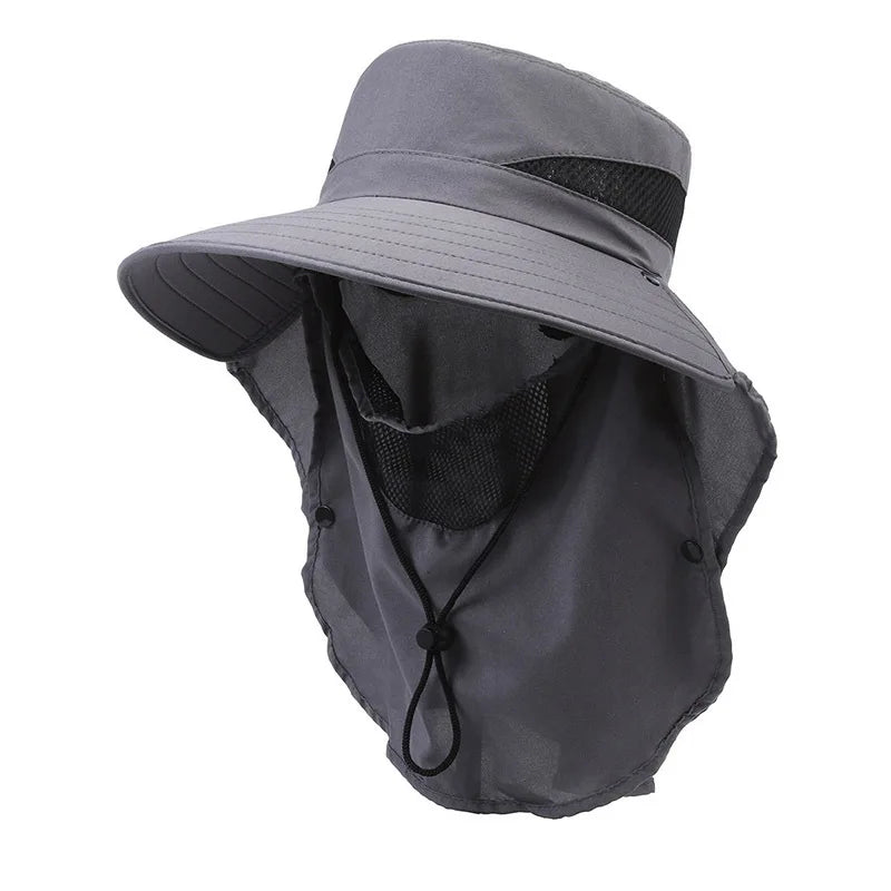 Breathable Sunshade Fisherman Hat for Men – Large Brim Outdoor Fishing Hat, Lightweight Polyester, Multicolored 7