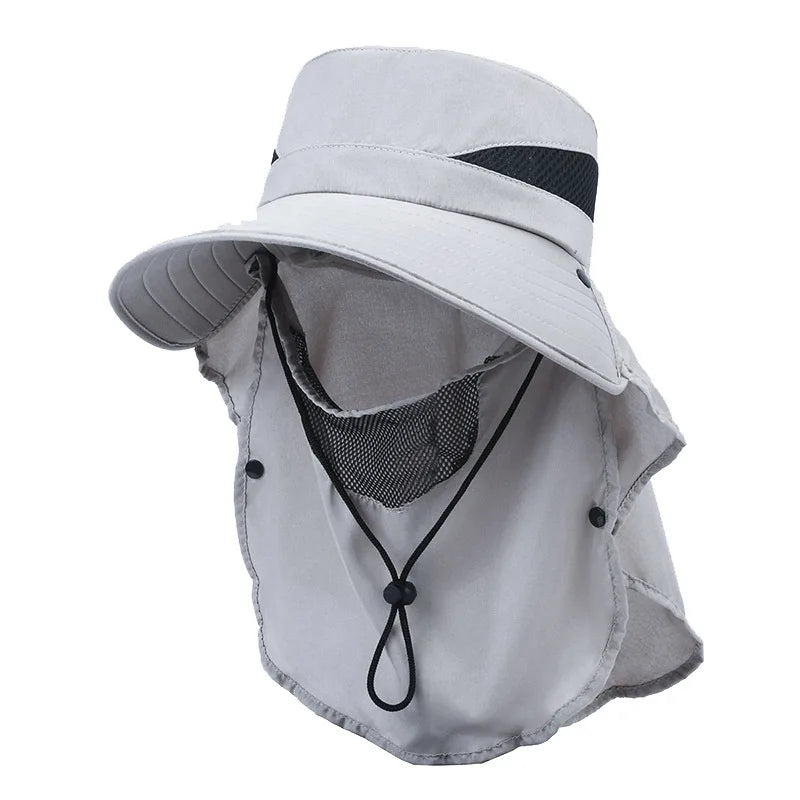 Breathable Sunshade Fisherman Hat for Men – Large Brim Outdoor Fishing Hat, Lightweight Polyester, Multicolored 9