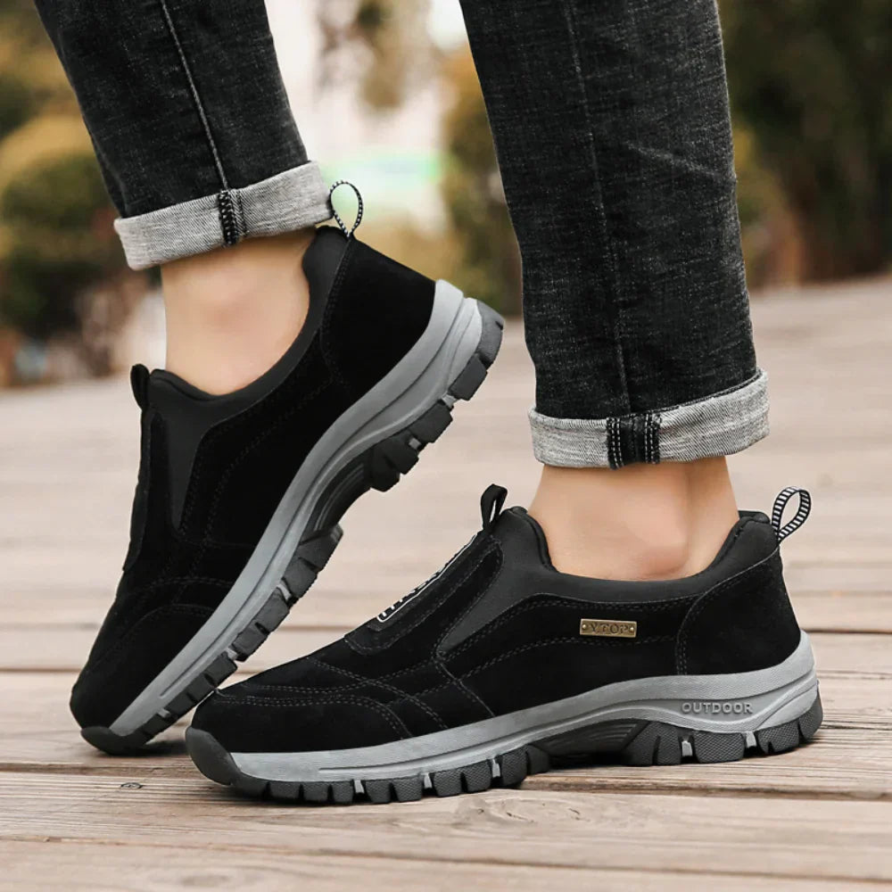Variant image for Men Walking Shoe Black Mesh Orthopaedic | Comfort Step-10