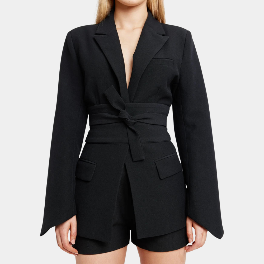 Women Belted Blazer Dress | Reina