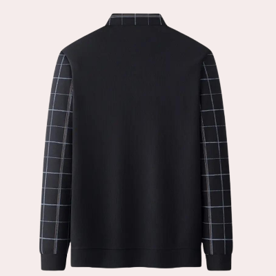 Men Smart Plaid Mock Layer Pullover | Victor