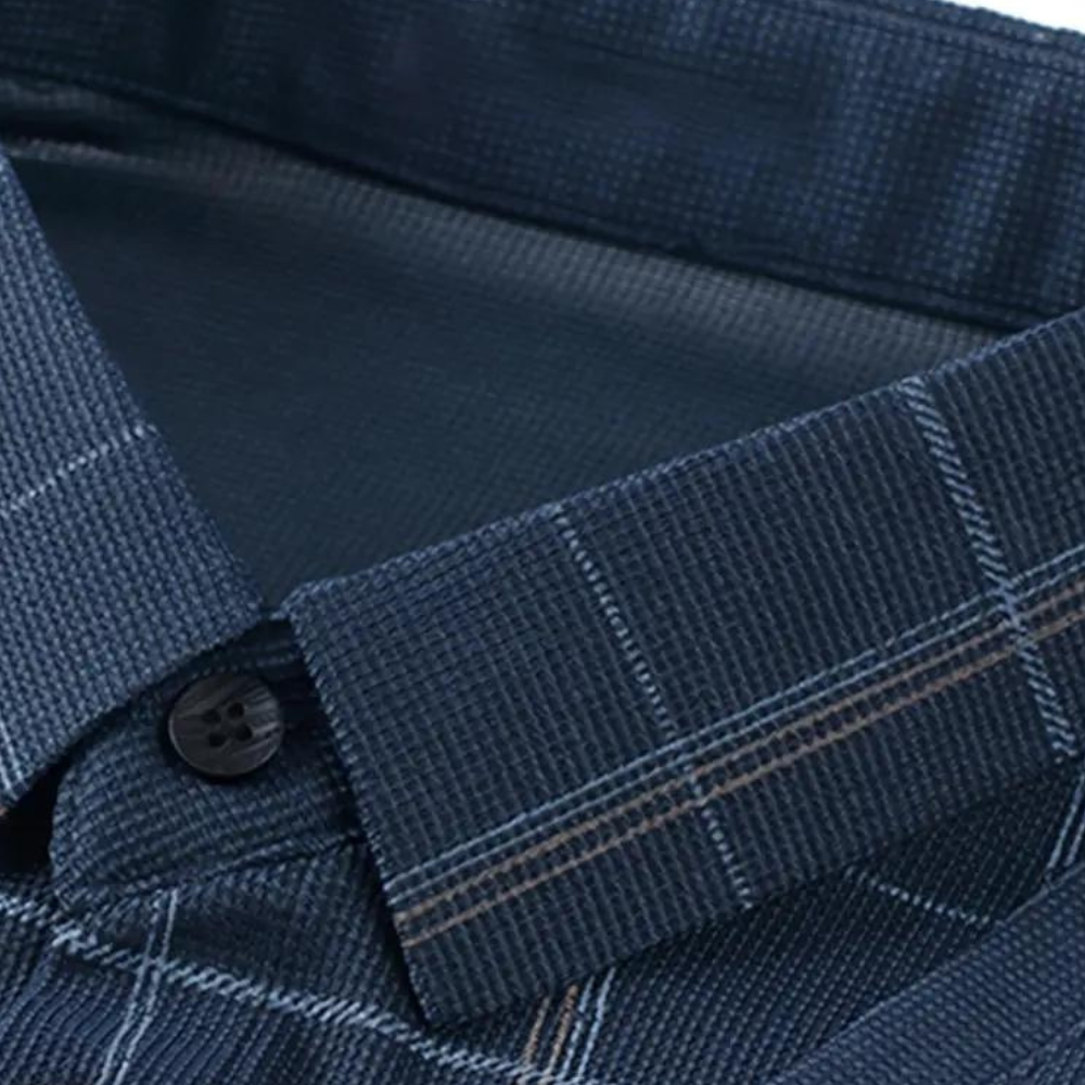 Men Smart Plaid Mock Layer Pullover | Victor