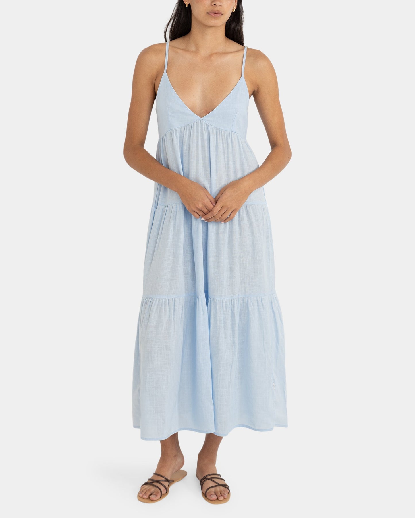Women Lightweight Spaghetti Strap Midi Dress | Elara