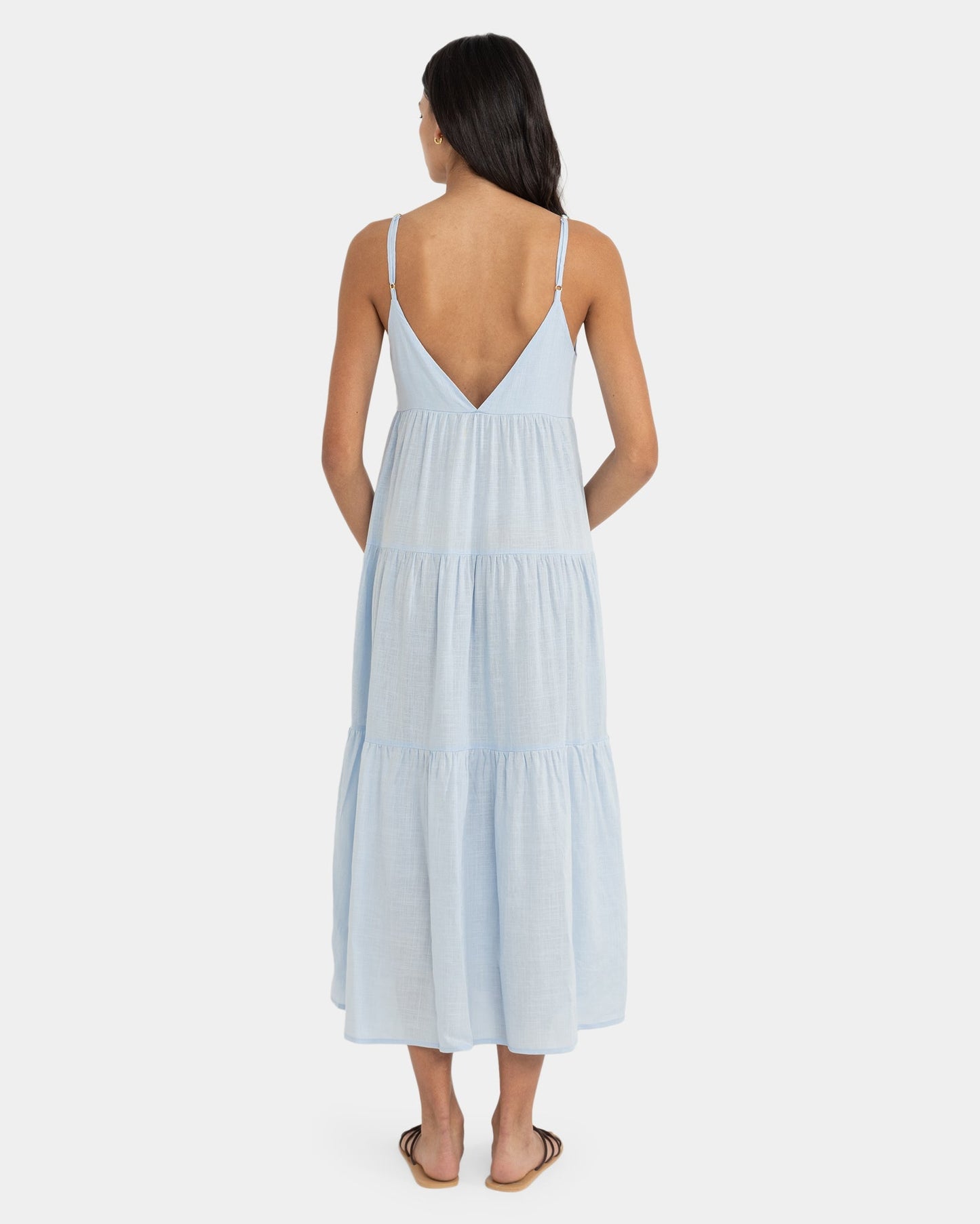 Women Lightweight Spaghetti Strap Midi Dress | Elara