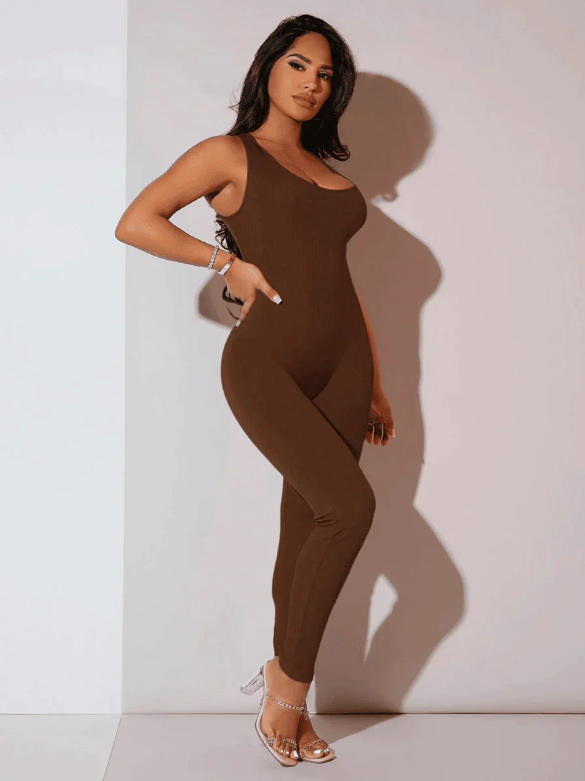 Women One Piece Coverall Black Polyester | Calliope-4