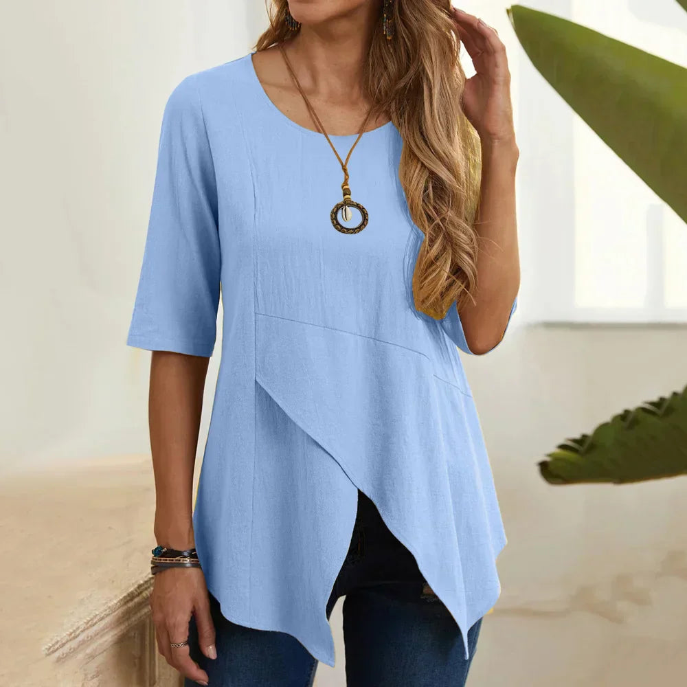 Women Layered Asymmetrical Tunic Top | Galatea