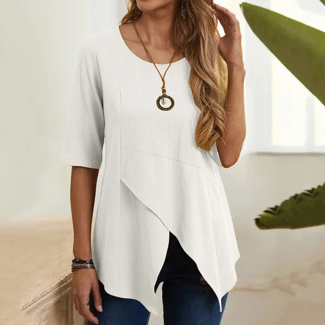 Women Layered Asymmetrical Tunic Top | Galatea