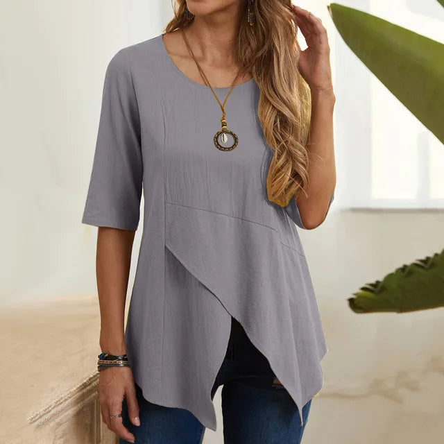 Women Layered Asymmetrical Tunic Top | Galatea