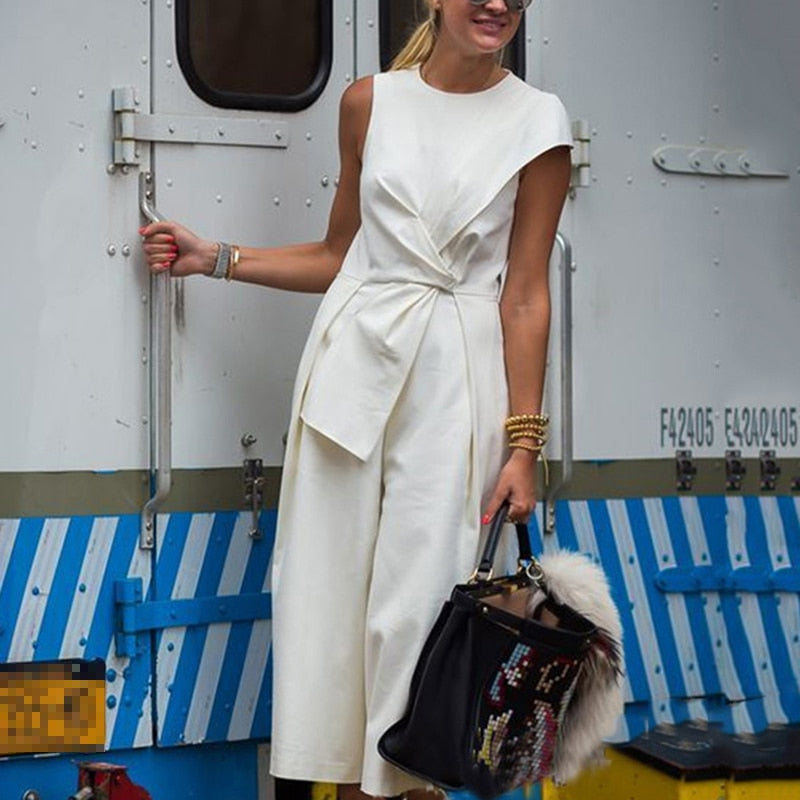 Women Front Twist Sleeveless Jumpsuit | Claire