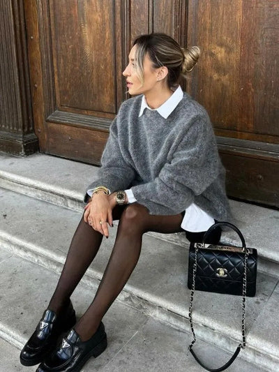 Women Oversized Soft Knit Pullover | Anicia