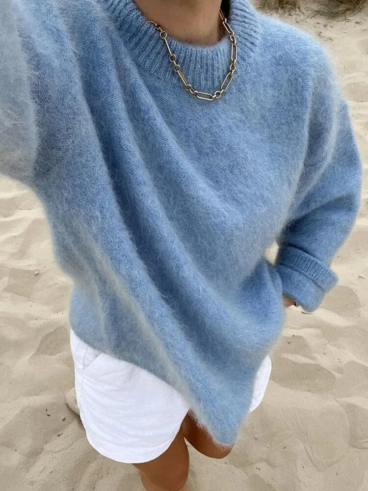 Women Oversized Soft Knit Pullover | Anicia