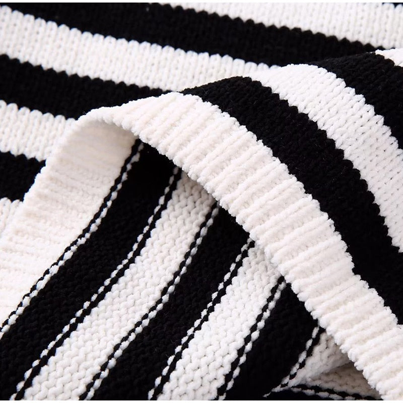 Women Breton Stripe Knit Top and Skirt Set | Clarissa