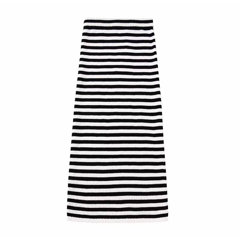 Women Breton Stripe Knit Top and Skirt Set | Clarissa