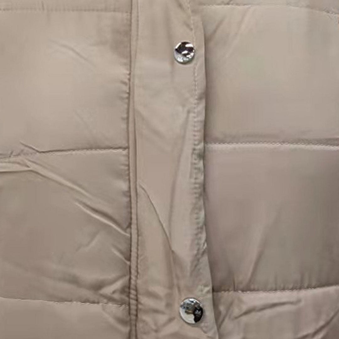 Women Long Puffer Vest with Hood | Xyla