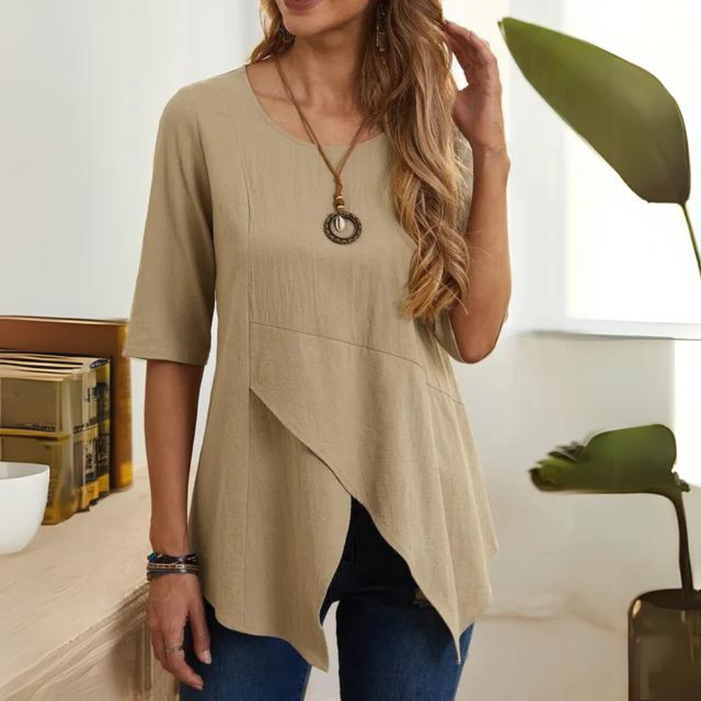 Women Layered Asymmetrical Tunic Top | Galatea