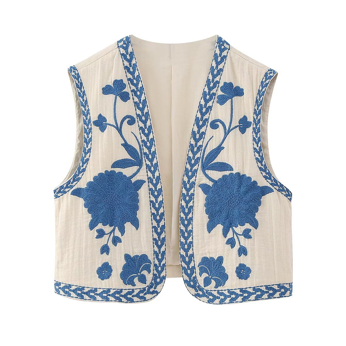 Women Floral Embroidered Vest | Ava