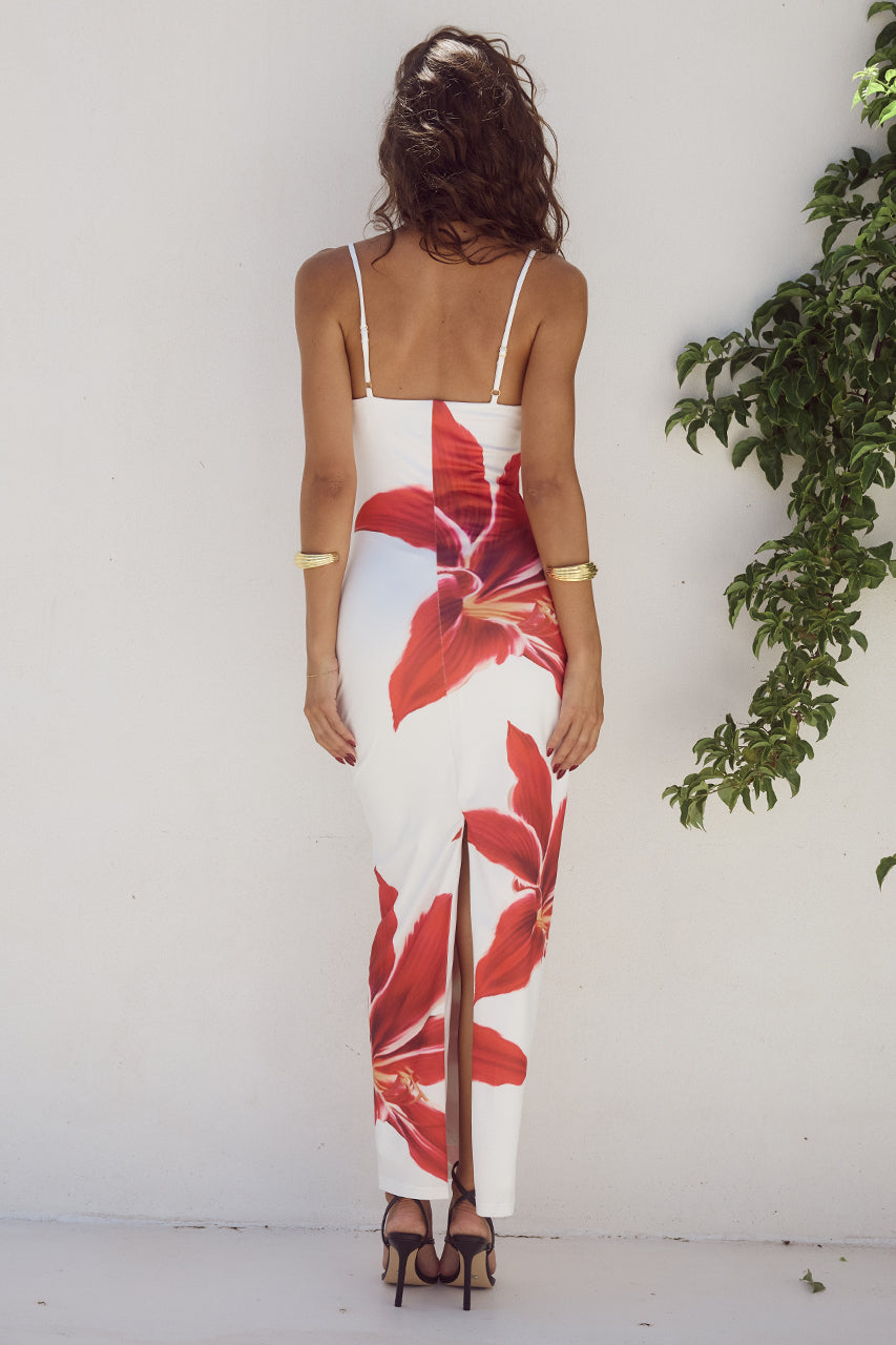Women Flower Print Dress Bodycon | Amber