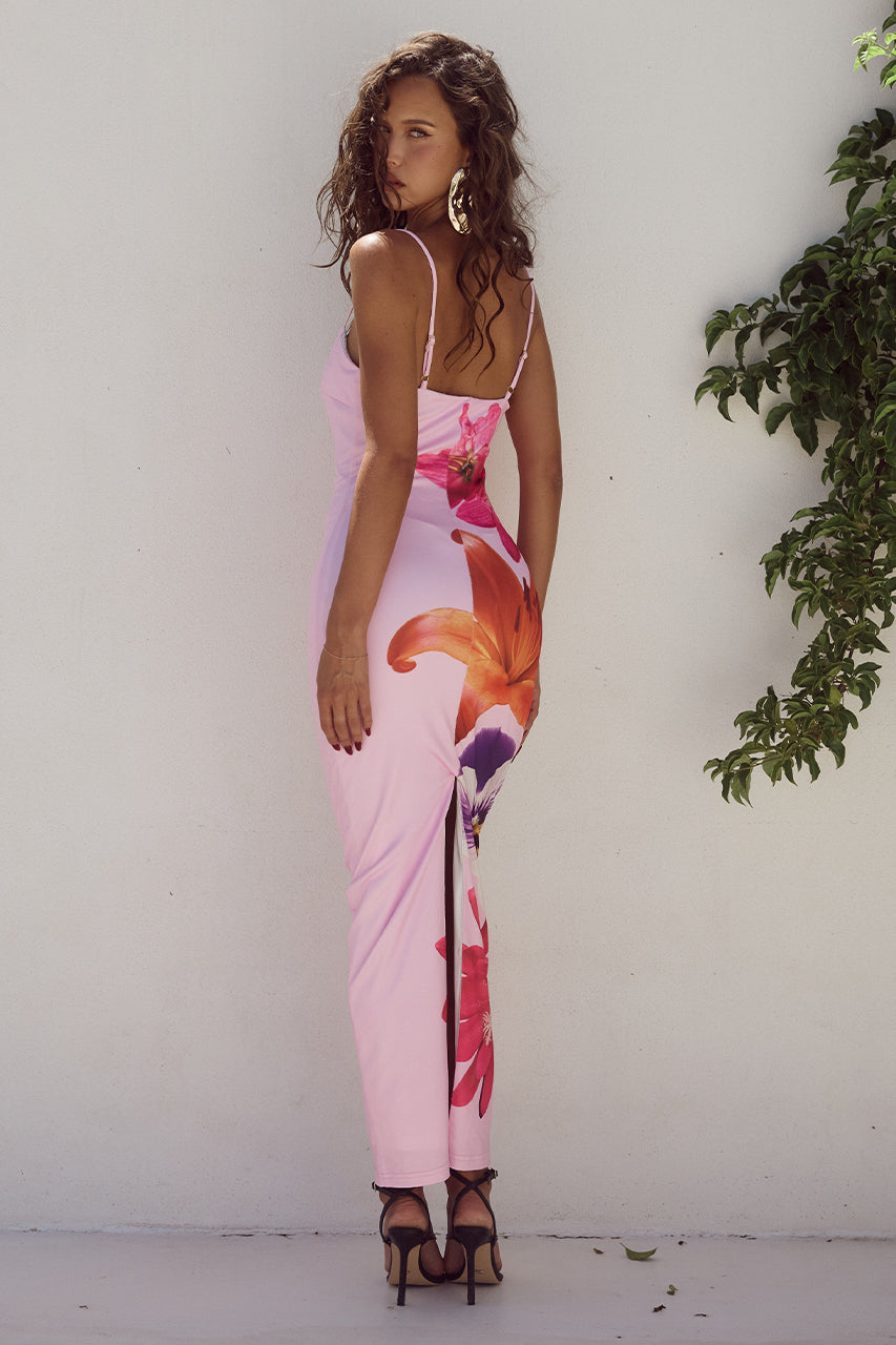 Women Flower Print Dress Bodycon | Amber