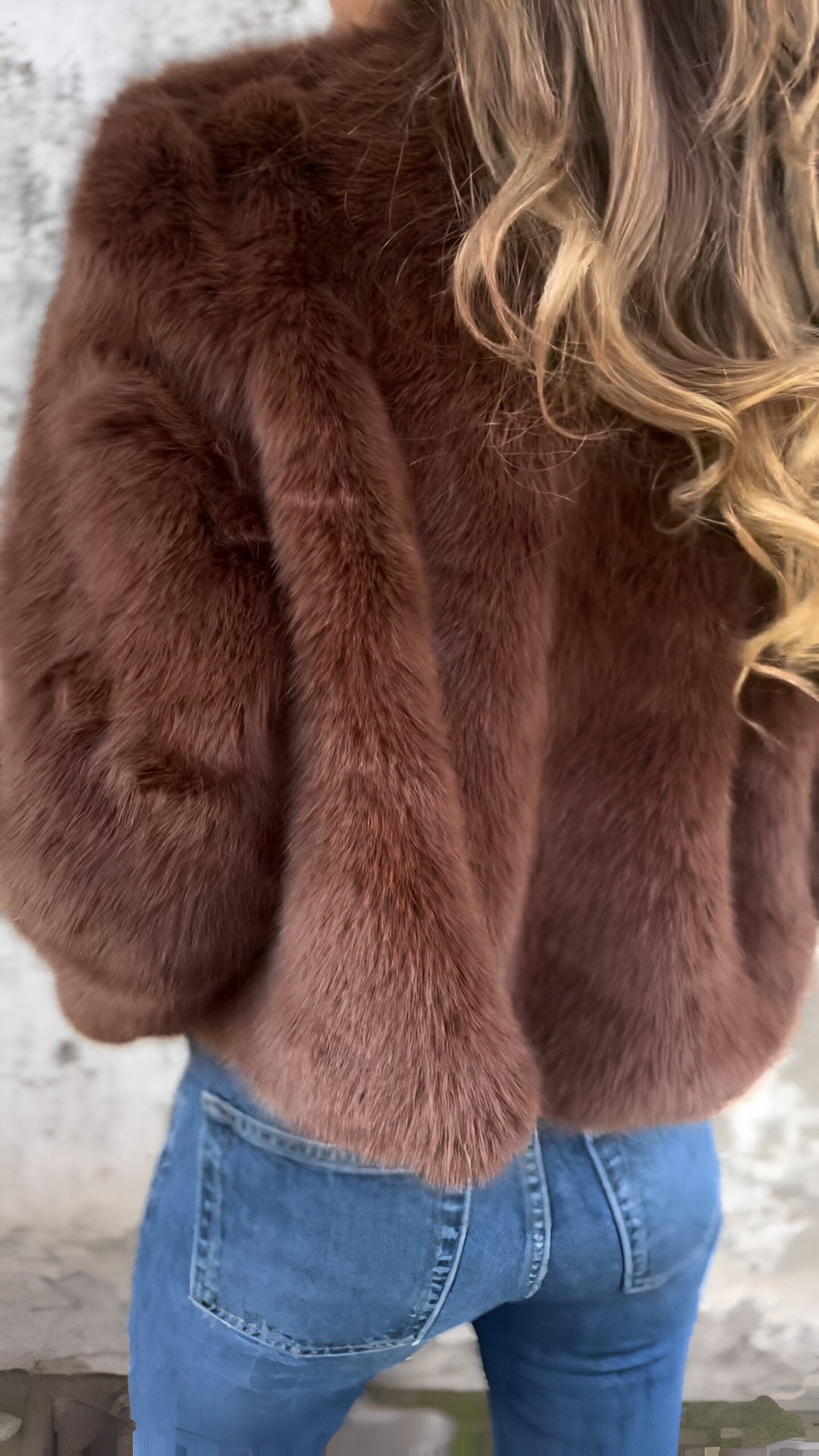Women Plush Faux Fur Jacket | Lirienne