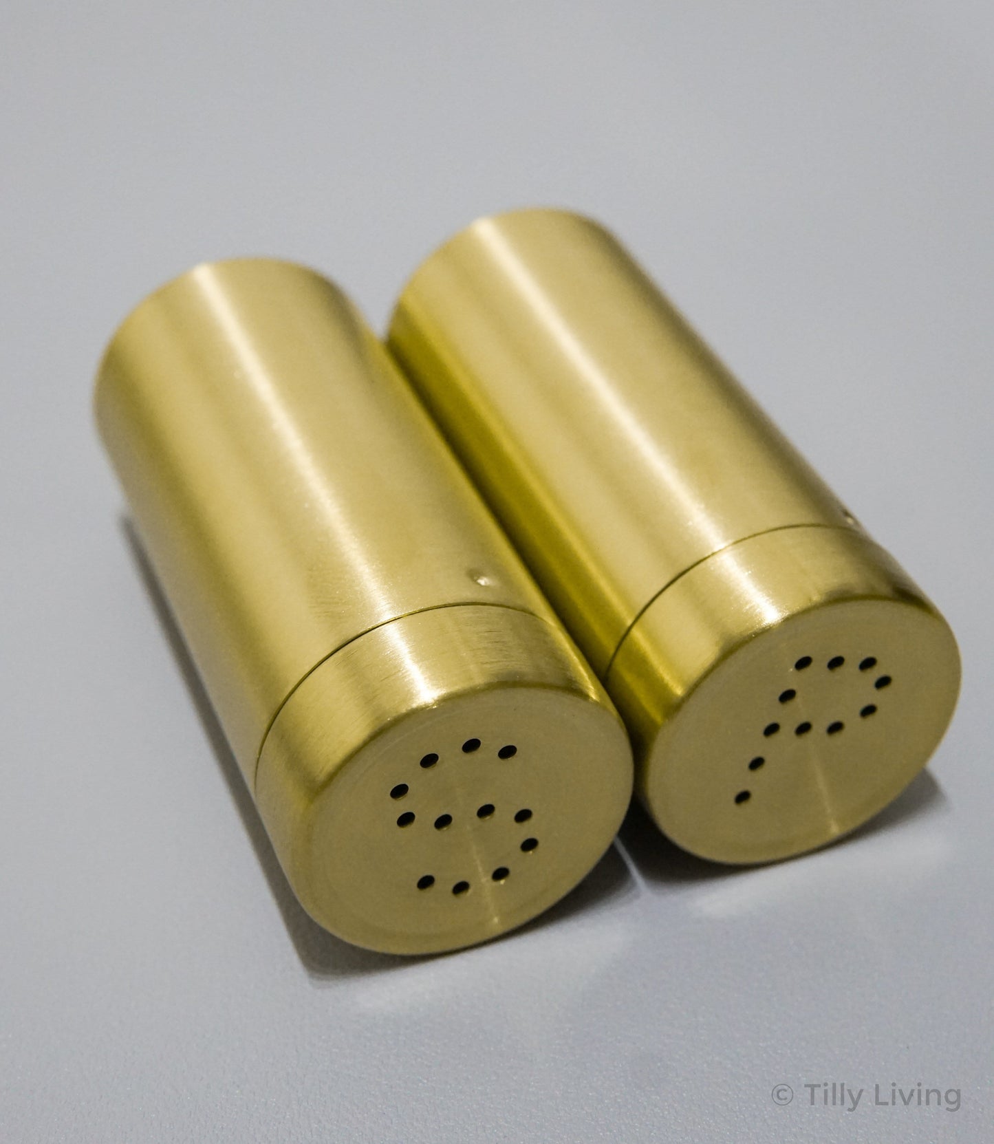 Gold Stainless Steel Salt and Pepper Shakers – Modern Table Set