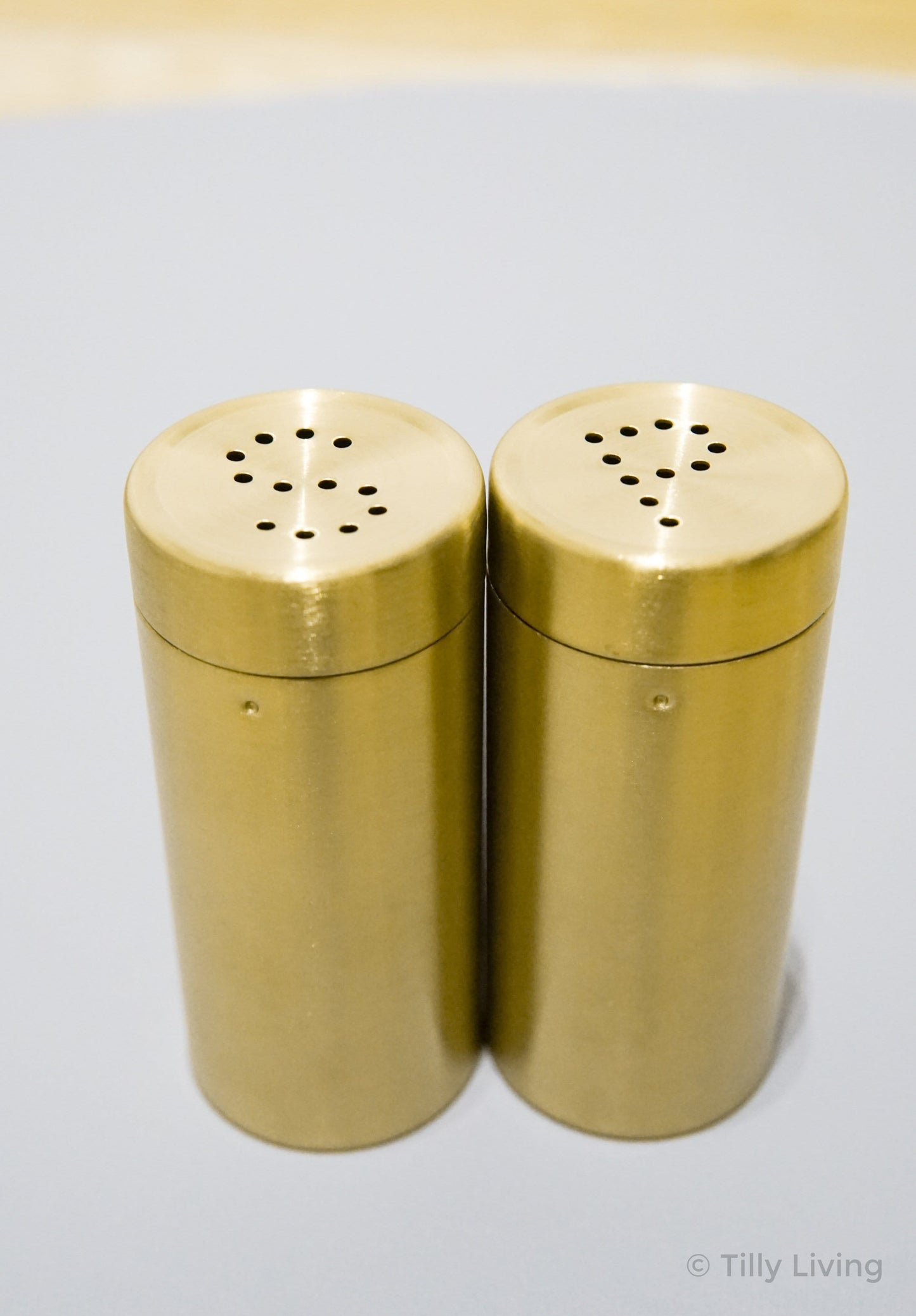 Gold Stainless Steel Salt and Pepper Shakers – Modern Table Set