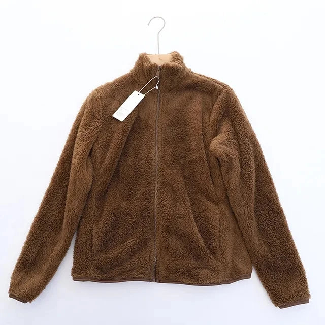 Women Plush Zip-Up Fleece Jacket | Xyla