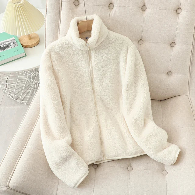 Women Plush Zip-Up Fleece Jacket | Xyla