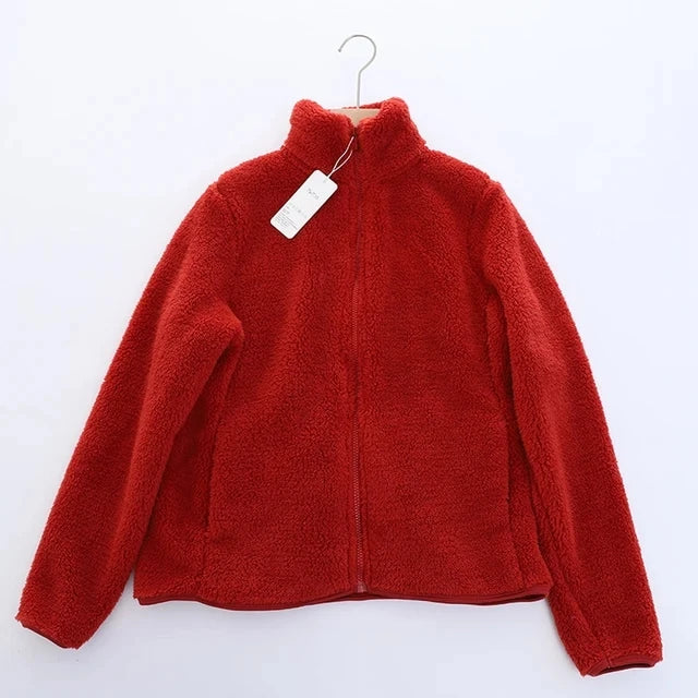 Women Plush Zip-Up Fleece Jacket | Xyla
