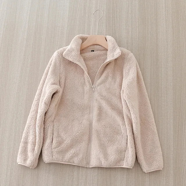 Women Plush Zip-Up Fleece Jacket | Xyla
