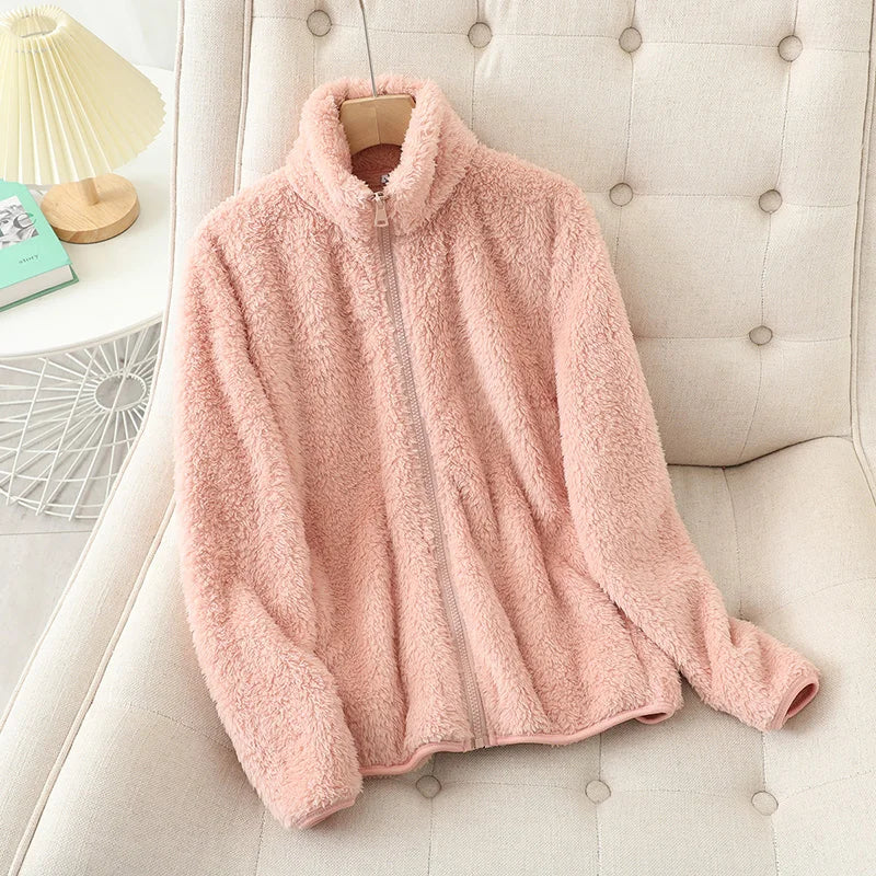 Women Plush Zip-Up Fleece Jacket | Xyla